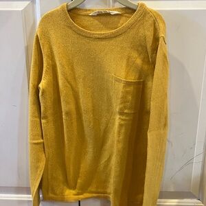 H&M Mustard Yellow Crewneck Sweater with Pocket